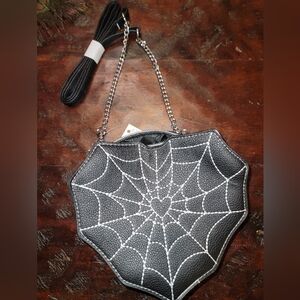 Black Spider Web Crossbody Bag